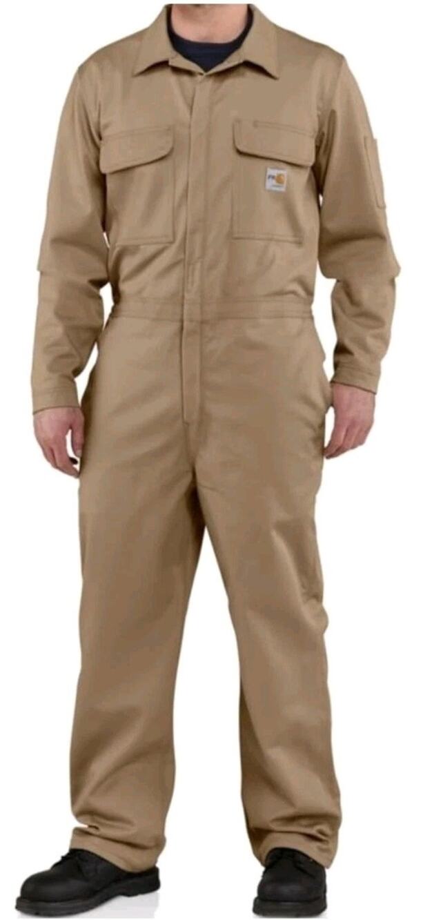 Carhartt Coveralls FR (Flame Resistant) 100% Cotton Men's 46R Workwear NEW Work
